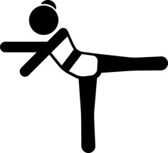 Girl Stretching Left Leg And Arms Svg Line Art, Free Vectors File